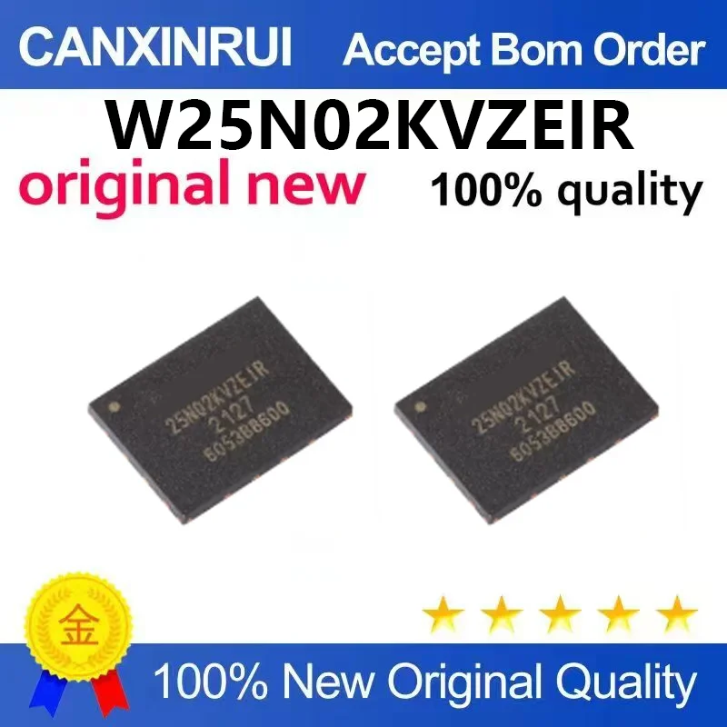 （5pcs-100pcs）Original genuine patch W25N02KVZEIR WSON-8 3V 2Gb serial NAND flash chip