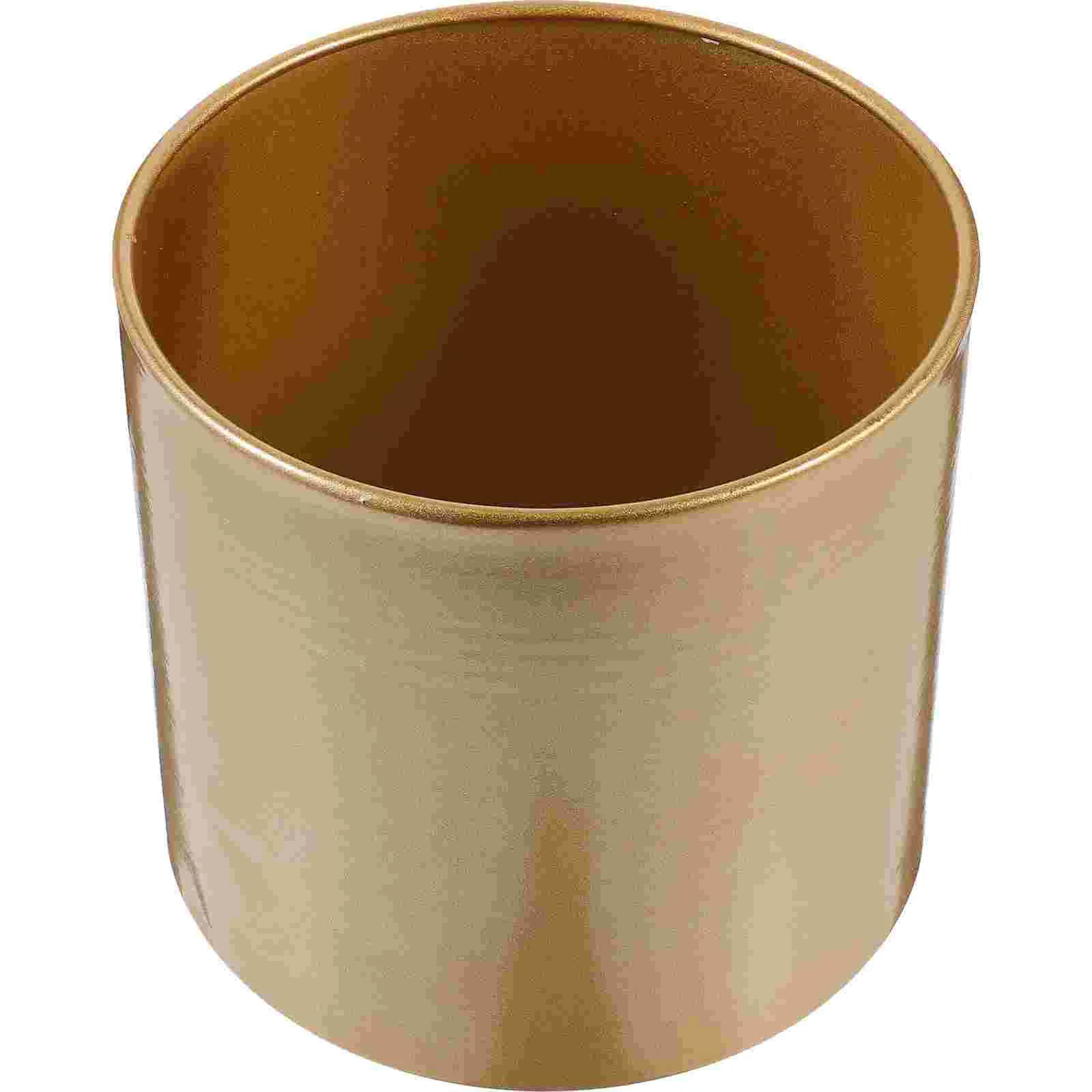 Metal Hug Bucket Flower Pot Plant Pots Brushed Gold Large Vase Iron Herb Planter