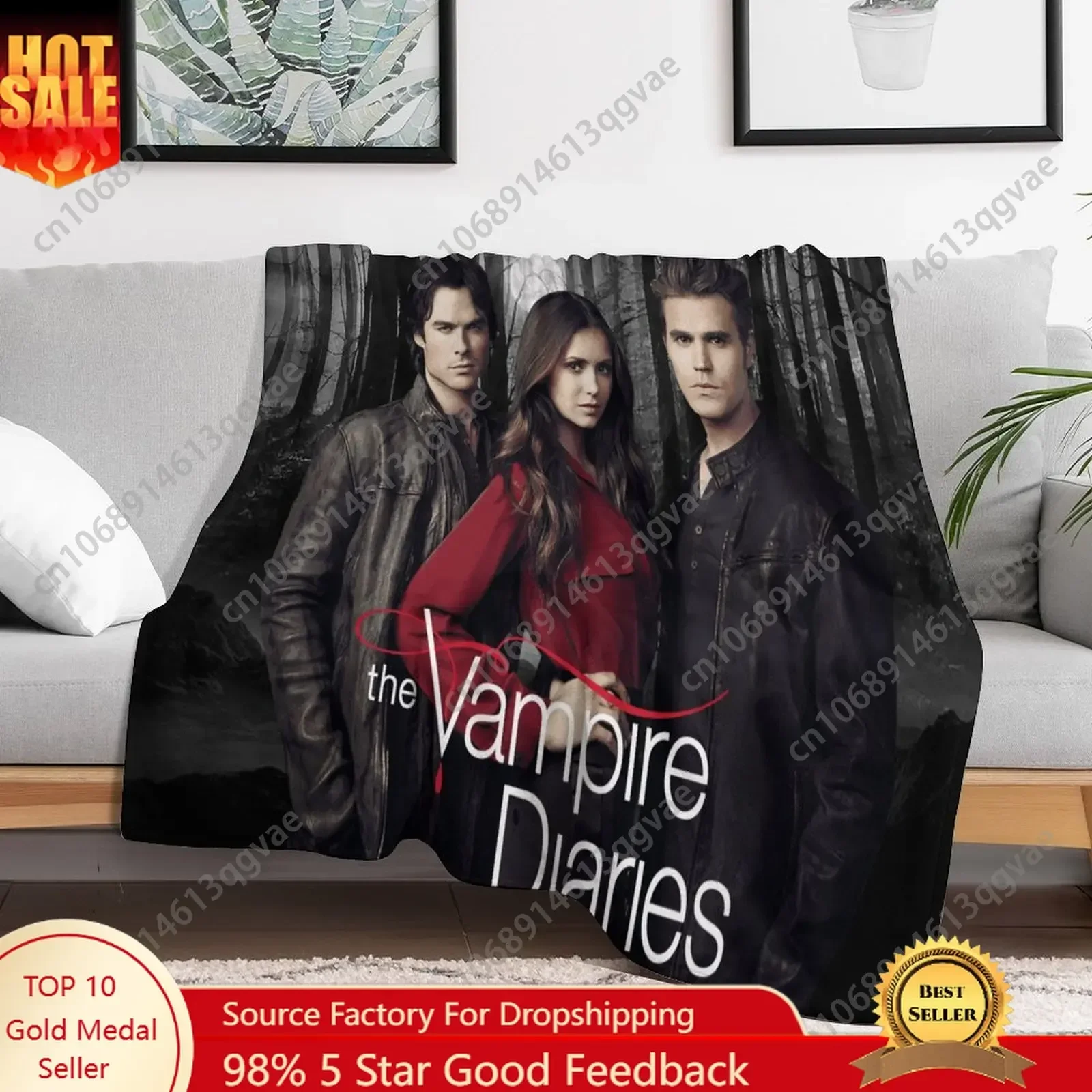The Vampire Diaries Flannel Blankets Are Soft Comfortable and Warm Perfect for Winter Naps Homes Offices Travel Camping and More
