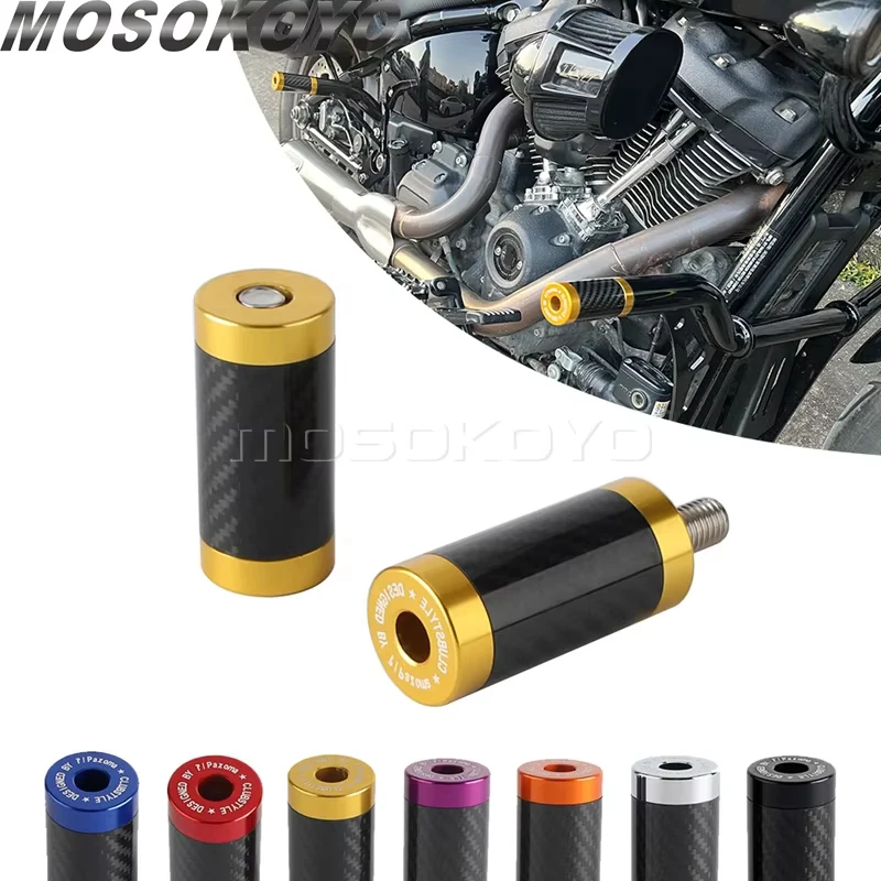 1-1/4 Inch Highway Peg Crash Bar Sliders For Harley Softail Slim Heritage Fat Boy Breakout Sport Glide Fat Bob Engine Guard Ends