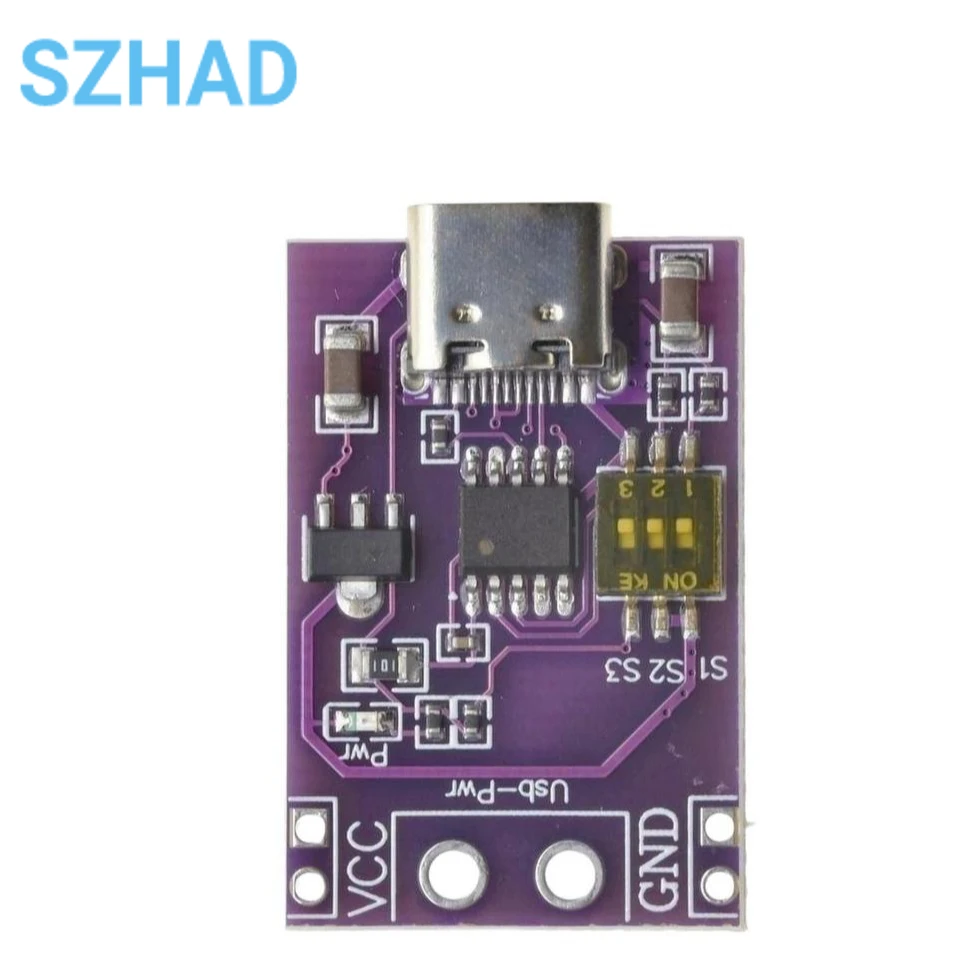 Type-C QC AFC PD2.0 PD3.0 To DC Spoof Scam Fast Charge Trigger Polling Detector USB-PD Notebook Power Supply Change Board Module