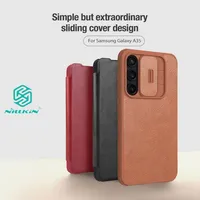 Nillkin For Samsung Galaxy A55 A35 5G Case Qin PRO Leather Flip Cover Camera Lens Protect Cover For Samsung A55 A35 Phone Bags