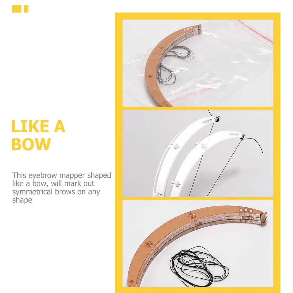 

1Set Durable Plastic Eyebrow Ruler Eyebrow Shaper with Level Design for Accurate Mapping Shaping Tool