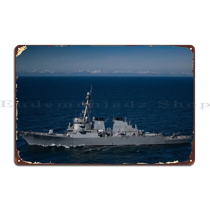 Guided Missile Destroyer Metal Sign Home Cave Pub Designs Garage Tin Sign Poster