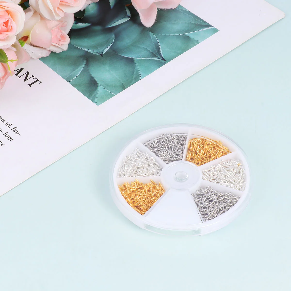 

1Pack Long Type Screw Sheep Eye Fasteners 600 Units Multi Size Round Loop Top for Woodworking Crafting Hanging Decor Threaded