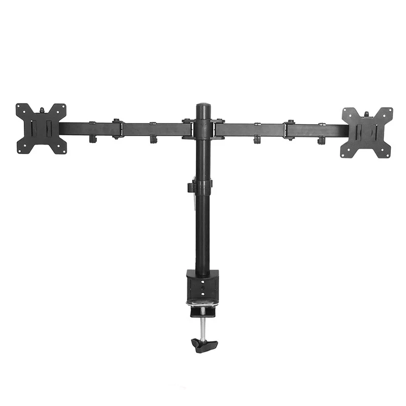 MS02N support de moniteur d'ordinateur à double bras pour ordinateur portable de bureau 360 °   Support de montage pour moniteurs rotatifs à hauteur réglable pour 10''-30''
