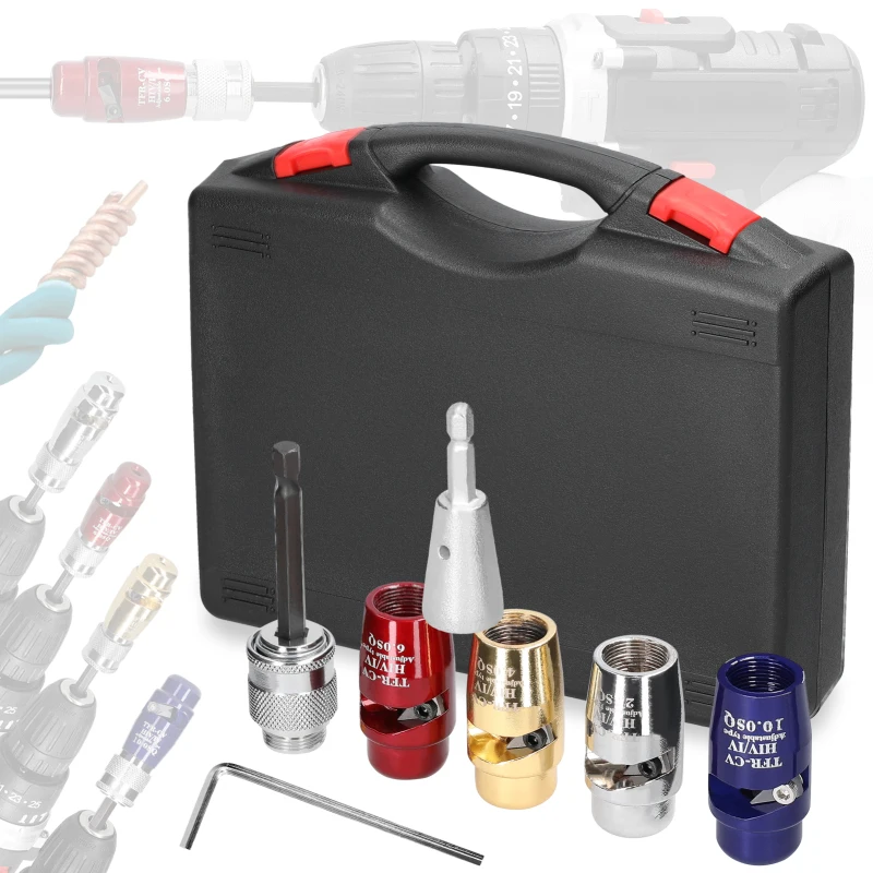 Aluminum Alloy Electric Wire Stripper Kit Cable Peeling Stripper Practical Rotary Stripping Tool for A Variety of Electric Drill