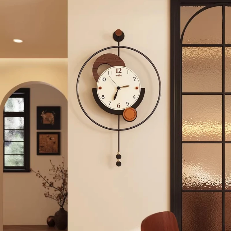 Creative Simple Wall Clocks Aesthetic Living Room Luxury Fashion Wall Clocks Chinese Style Vintage Reloj Pared Home Decoration