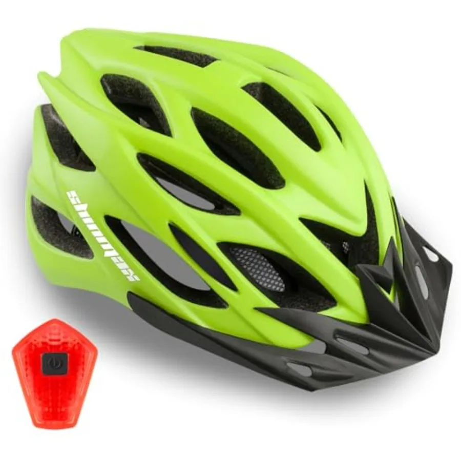 

Bike Helmet Men Women Bicycle Helmet with Rear Light and Detachable Visor
