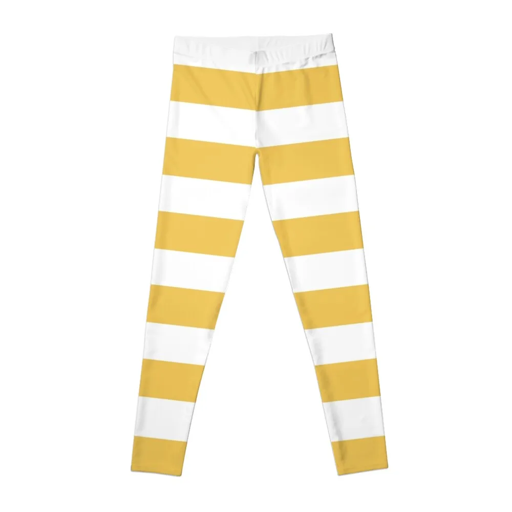 Yellow Stripes Leggings fitness set gym Women's push up Womens Leggings