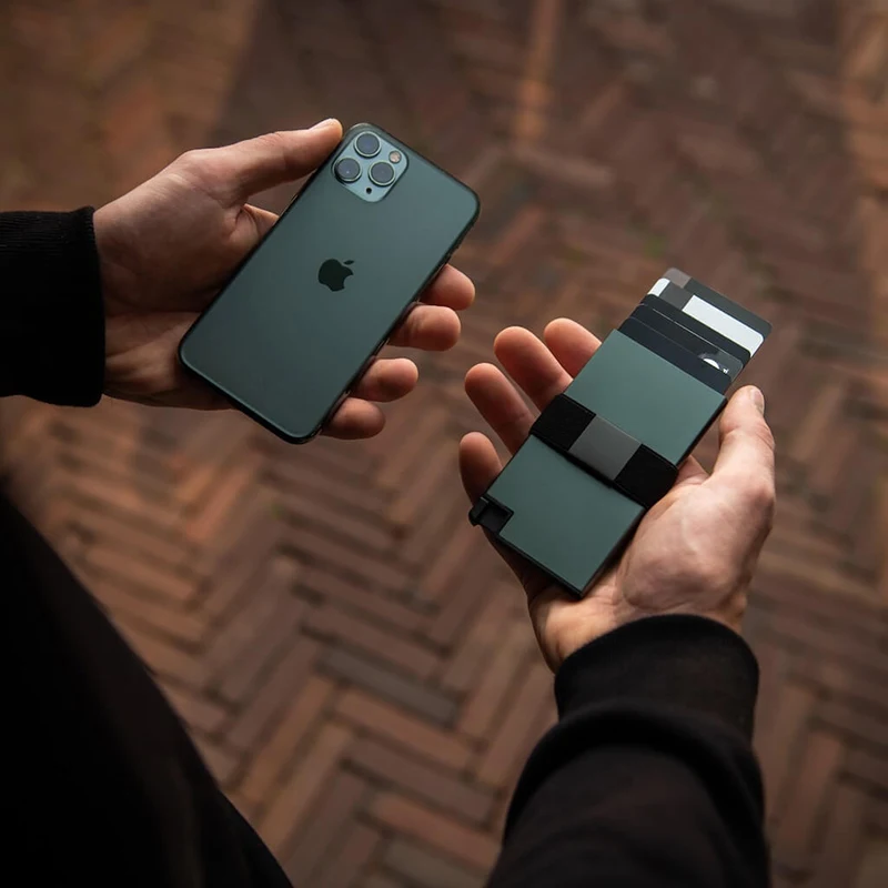 Aluminum Card Holder Slim Minimalist Wallet RFID Blocking