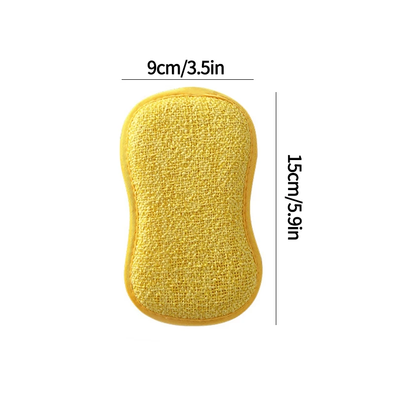 5pcs Kitchen Cleaning Sponge Double Sided Sponge Scrubber Sponges for Dishwashing Scouring Pad Dish Cloth Kitchen Cleaning Tools