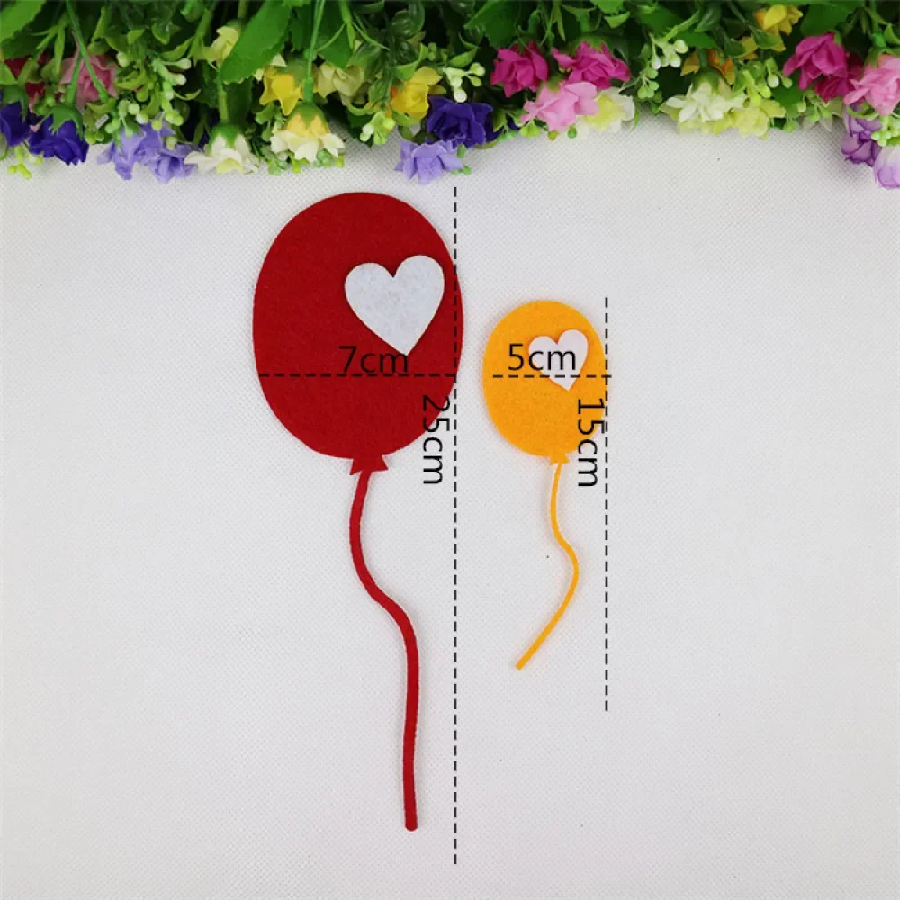 Colorful Balloon Kindergarten Wall Paste Non Woven Felt Fabric School Home Kids Crafts Color Blackboard Layout DIY Decoration