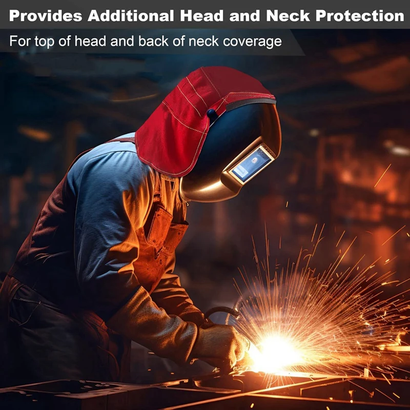 B62B Welding Helmet Cover Extended Cover for Welding Helmets Durable Flame Retardant for Welder Hat Protective Caps for Men