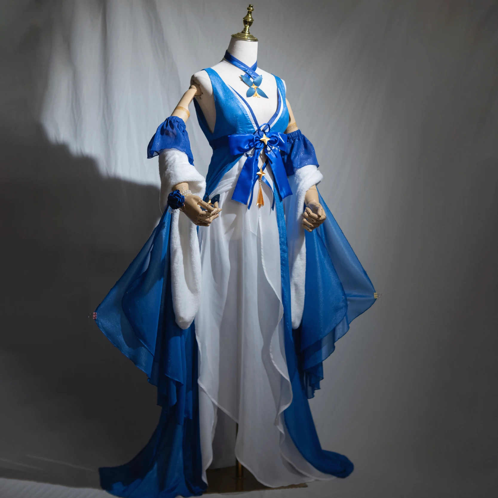 2025 جديد الأزرق الأرشيف شينانو تأثيري حلي هالوين عيد الميلاد لعب الأدوار حفلة كوميدية زي Mooyiyi كوس لطيف S-XL فستان