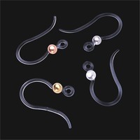 20pcs Safety Non-Allergenic Plastic Earring Hooks Ear Wire Findings for DIY Sensitive Ears Jewelry Making Supplies