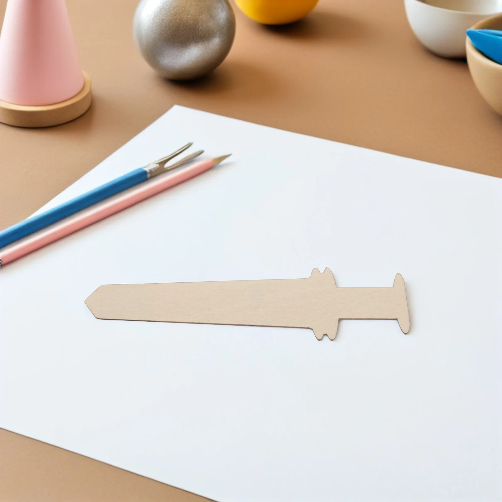 24 Stück Holzschwerter, Ausschnitte, unvollendete DIY-Bastelsets für Kinder, Malerei, leere Ornamente, Geburtstagsfeier, Dekoration, Schwerter aus Holz