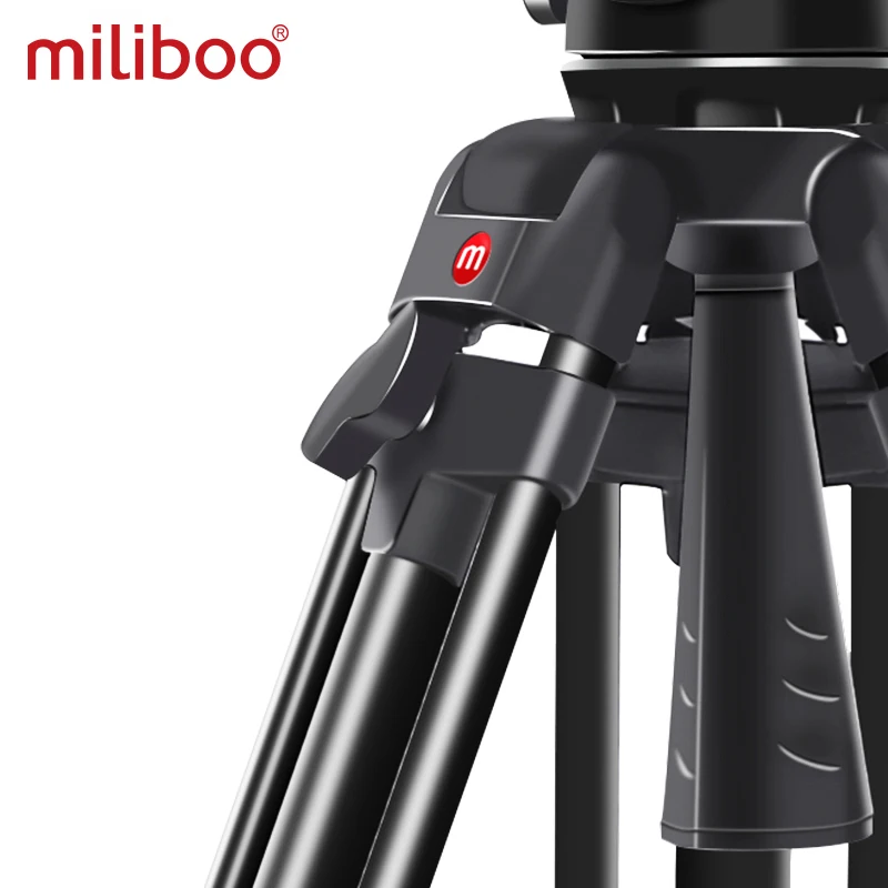 Miliboo MTT606 حامل ثلاثي للسفر فقط 2.9 كجم وزن سائل هيدروليكي لتخميد الفيديو لكاميرا SLR DSLR الرقمية لوحة QR الإضافية