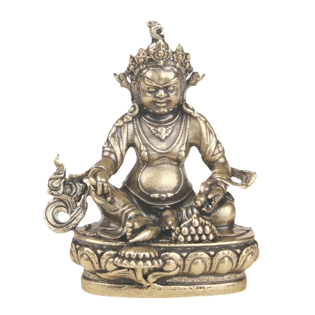 

Brass of Wealth Vintage Desktop Decoration Retro Buddha Statue Home Feng Shui Ornament Indoor Decor Brass Buddha Statue
