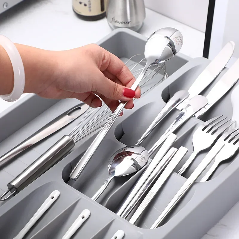 Kitchen Storage Tray Kitchen Organizer and Storage Container Cutlery Organization Home Garden Cutlery Storage Tray