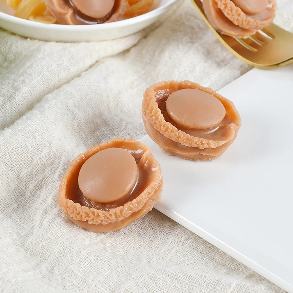 5 قطعة طعام أذن البحر الصغير محاكاة رائعة قابلة لإعادة الاستخدام زخرفة بلاستيكية لتقوم بها بنفسك دعامة طعام مصغرة #1