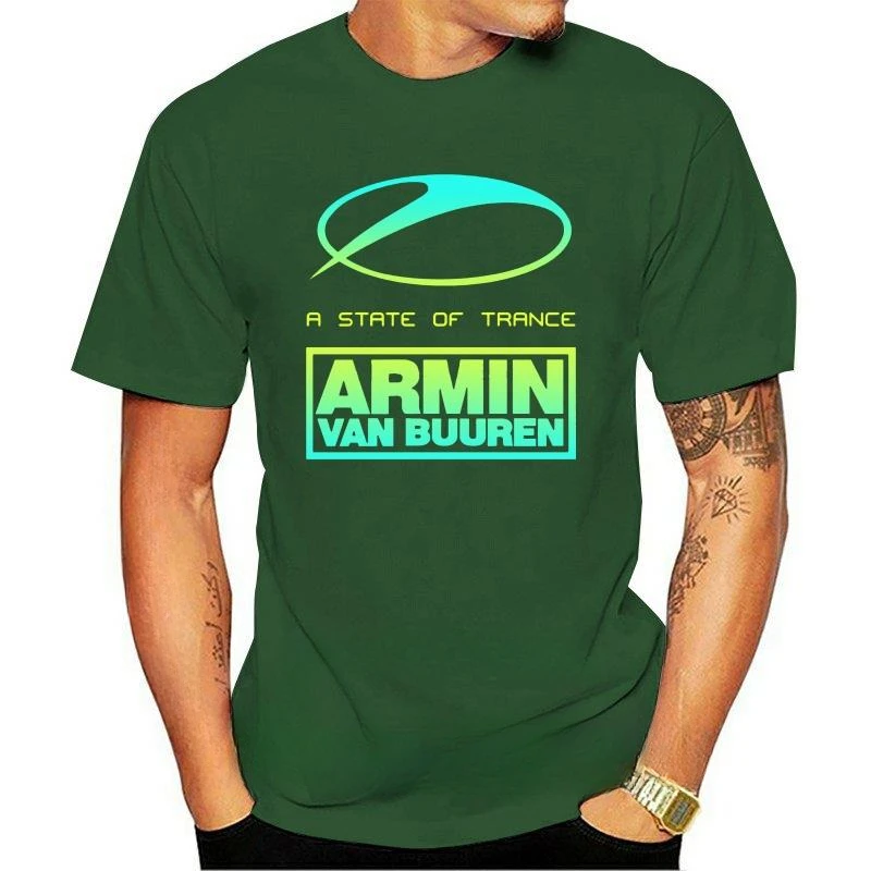 New Arrival fashion heavyweight Hot Sale vintage Summer New Fashion A State of Trance Armin Van Buuren Graphic Men\'s T-Shirt