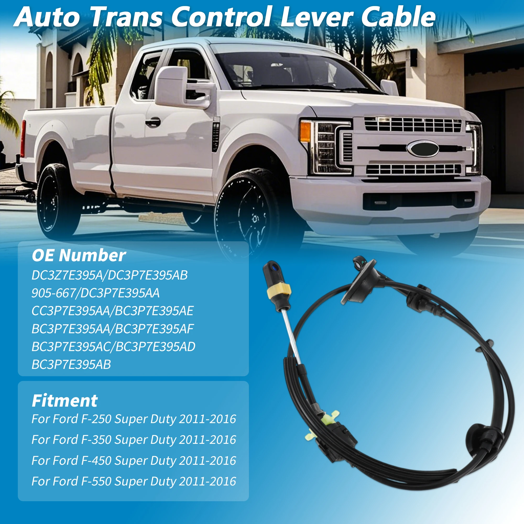 

UXCELL No DC3Z7E395A Кабель переключения передач автоматической коробки передач для Ford F250 F350 F450 F550 11-16