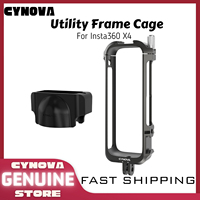 CYNOVA For Insta360 X4 Metal Frame Rabbit Cage Protective Utility Case With Cold Shoe For Insta 360 X4 Action Camera Accessory