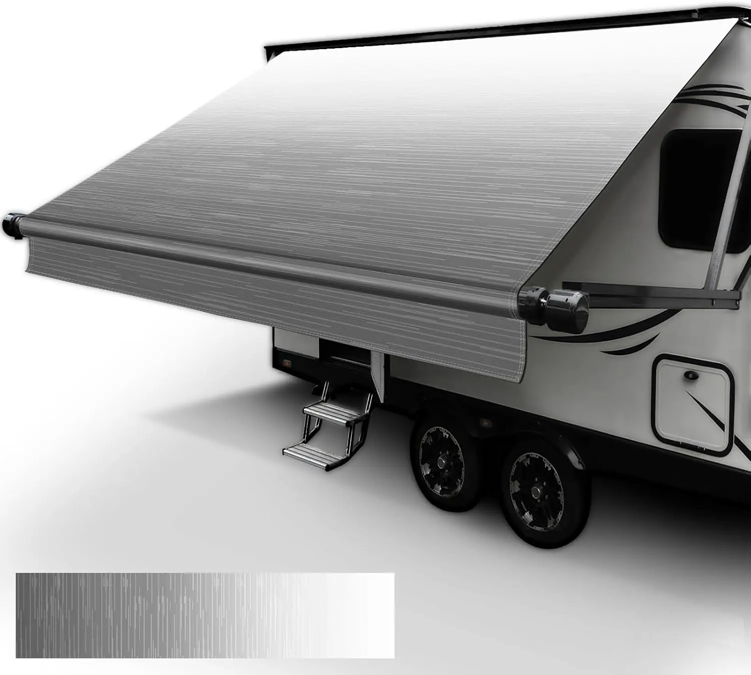 Heavy Duty 18.5oz Vinyl RV Awning Fabric Replacement, UV-Resistant, Waterproof, Universal Fit for Most Campers