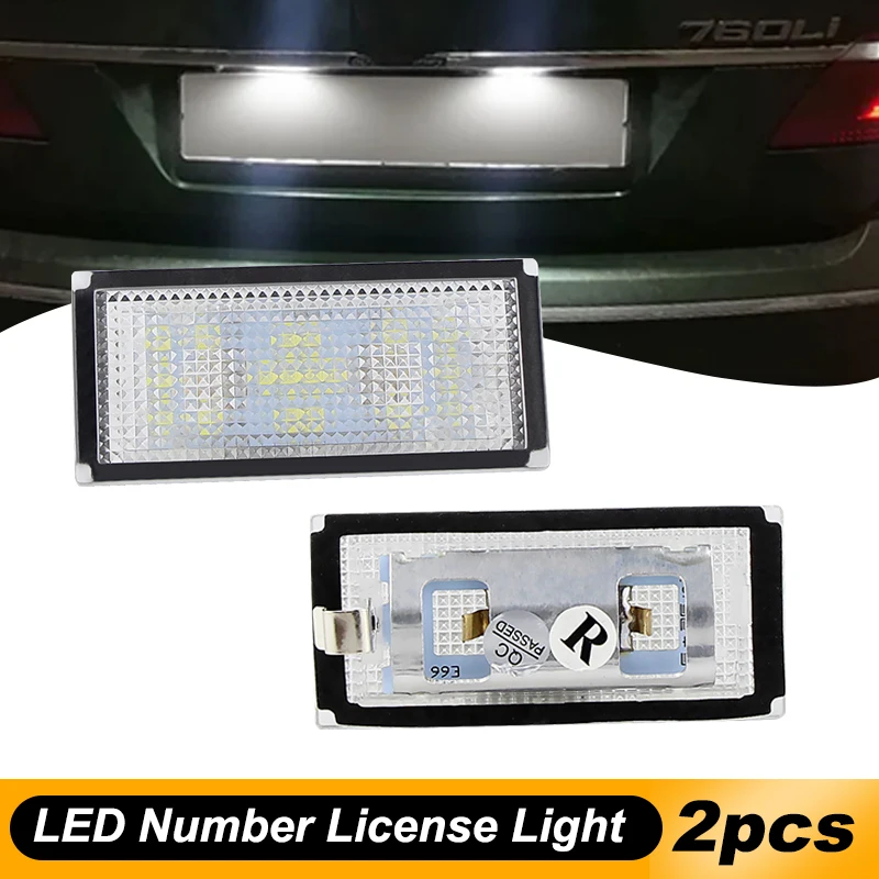 2xLED Number Plate Lamp For BMW 7-Series E65 E66 730i 735i 740i 740d 745i 750i 2006 2007 2008 White License Plate Light Assembly