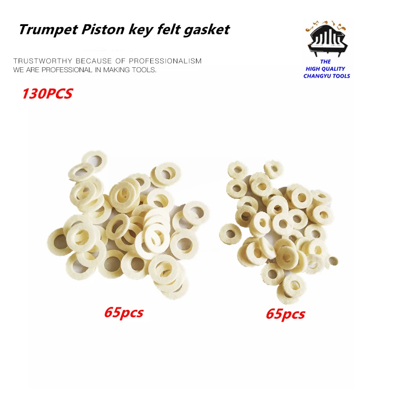 Felt Pads for Trumpet Piston, Key Felt Gasket, Trumpet Repair Accessories, Wool Washer Felt Pad, Trumpet Valve Felt Pads Accesso