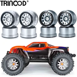 TRINOOD 4PCS 4.3inch Beadlock Wheels Rims Hubs 24mm Hex for 1/5 X-MAXX DBXL Kraton 8S #10151-13/00 Tires Accessories