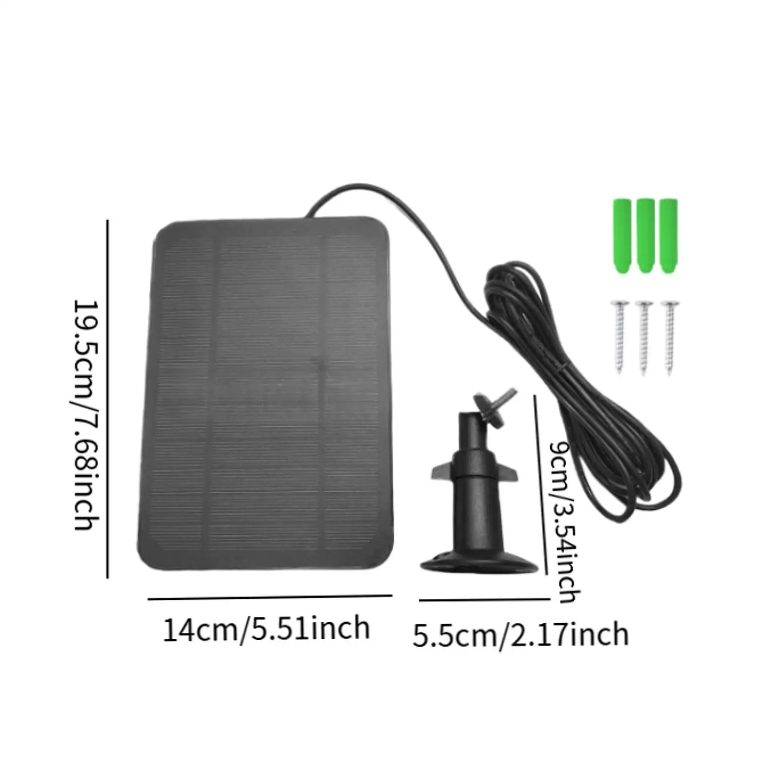 4W 5V Solar Panel Charging Accessories,Easy Installation Replacement Solar Charging Panel Camera Solar Panel for Door Bell image 6