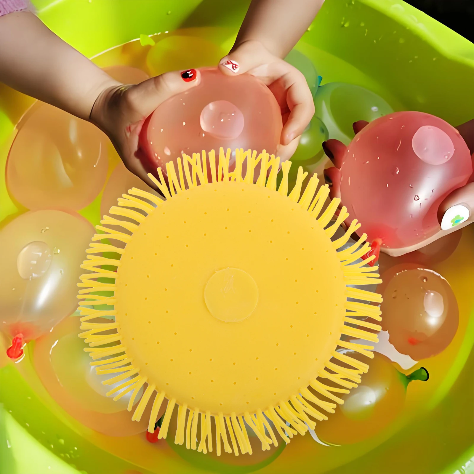 

2pcs Water-absorbing Flying Disc Sponge Beach Toys Yellow Outdoor Games Splash Park Pool Fun Family Play Parent-child