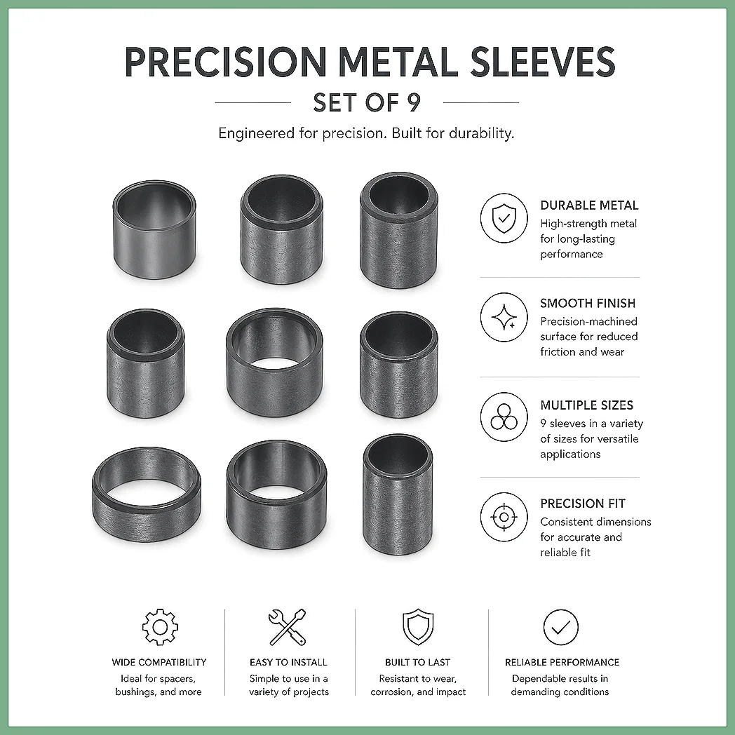 1/2/4pcs GSM-3034/0507/0608/0810/1012/1214 Oil Free Sleeve Bearings, Pressure Resistant POM Wrapped Oilless Bushings for Quie