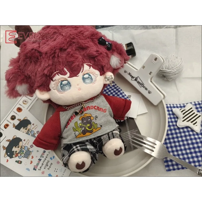 

Evelyn 20cm Cotton Doll Clothes T-shirt Pants Necklace Outfitt Cool Artistic Style Suit Cute Clothing Gift Love and Deepspace