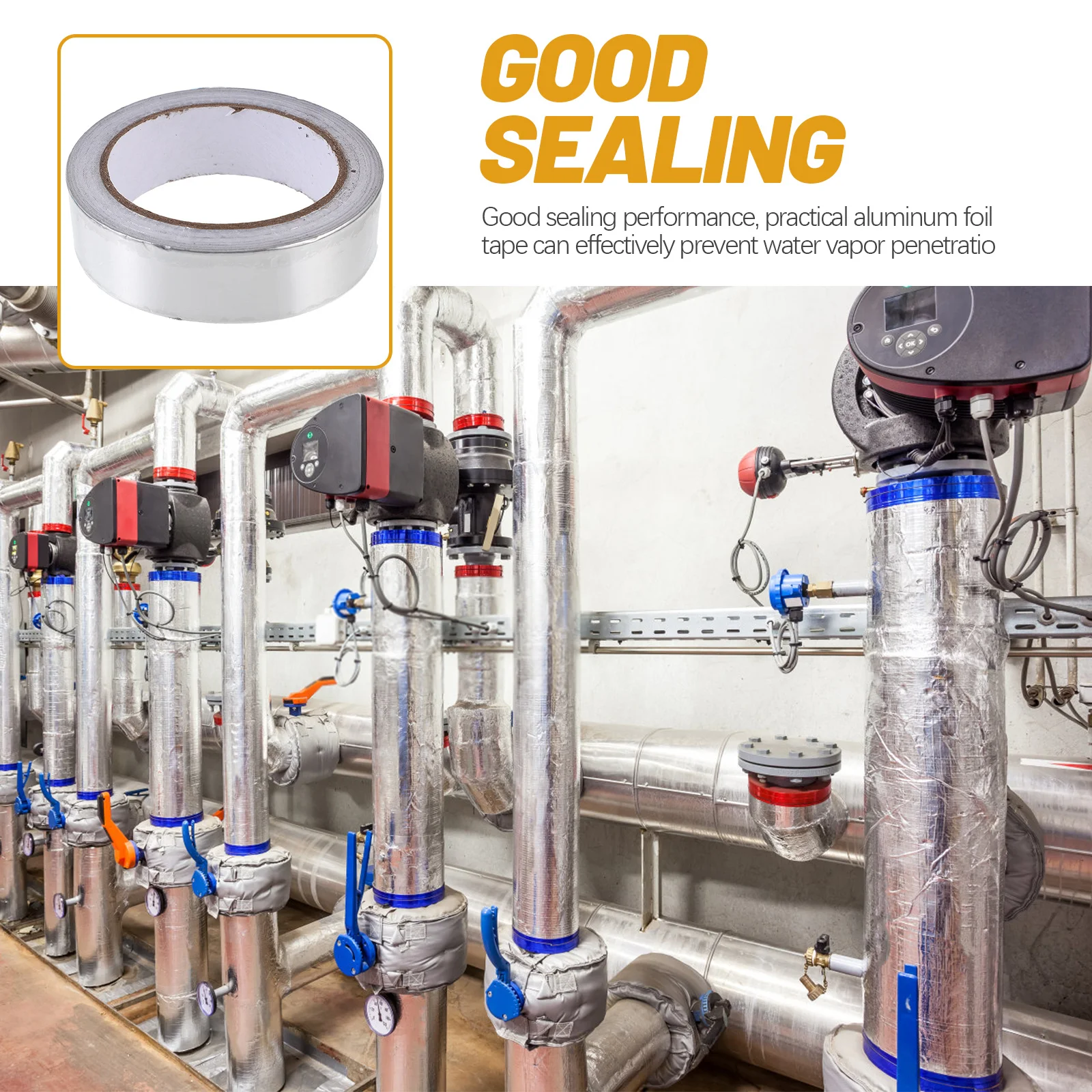 

Aluminum Tape Foil Insulation Aluminium Heat Resistant Heavy-duty Reflective Duct Insulated