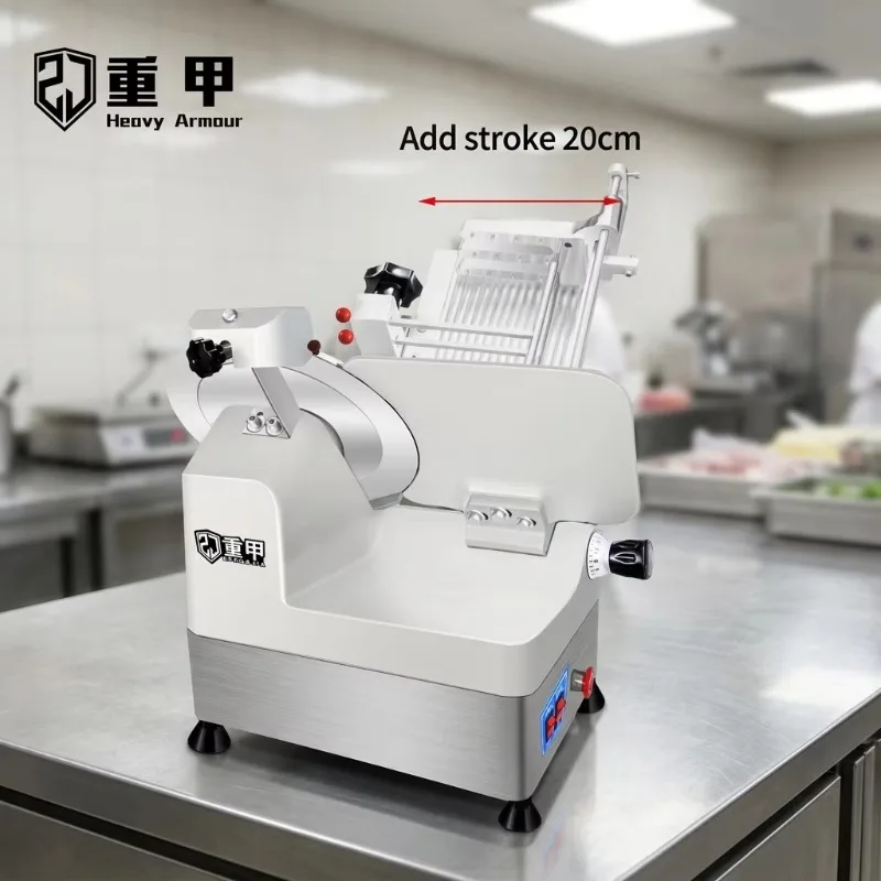 300mm Thickened Alloy Blade Full Automatic Frozen Meat Slicer With Adjustable Thickness 0~11mm For Beef Lamb Roll Cutting