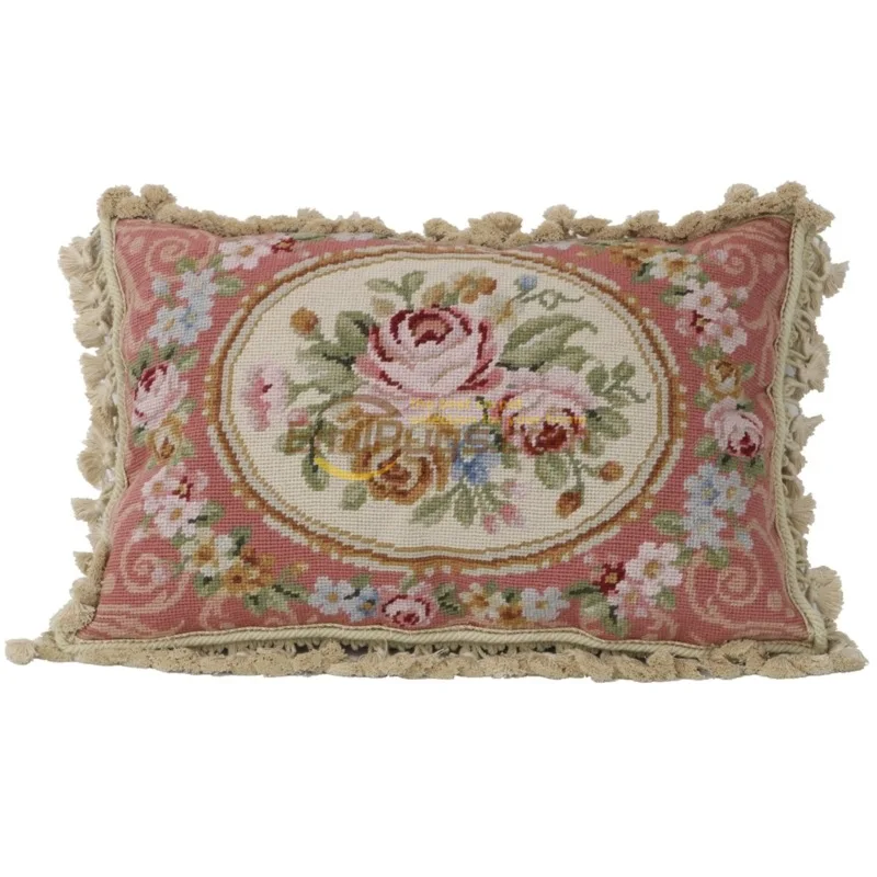 needle point pillows victorian  needlepoint  european palace pillowcase handcrafted cushions