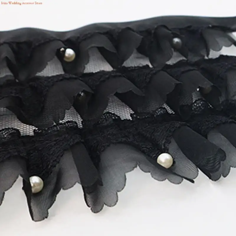 G92D Multi Layer Beaded pearls Embellished Detachable Necklace Collar For Dresses And Blouses