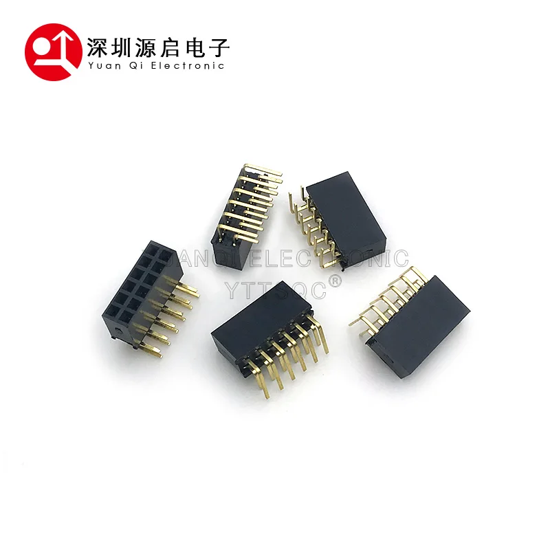 2.54mm R/A Double Row Female 2~40P PCB Board Right Angle Pin Header Socket Connector Pinheader 2*/4/6/10/20/40Pin For Arduino