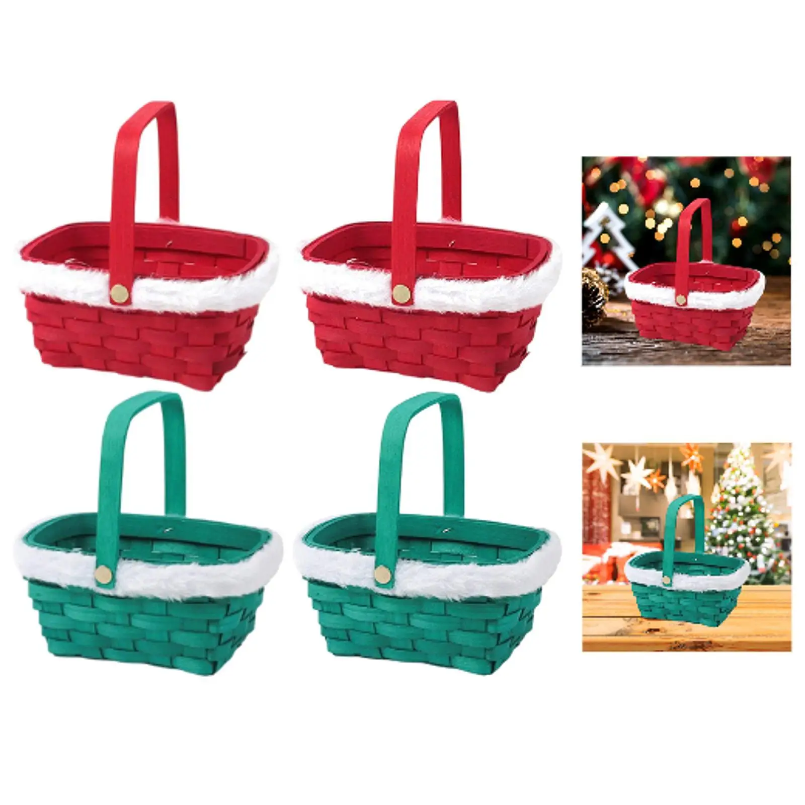 Christmas Gift Basket Storage Basket Reusable Wrapping Basket New Year