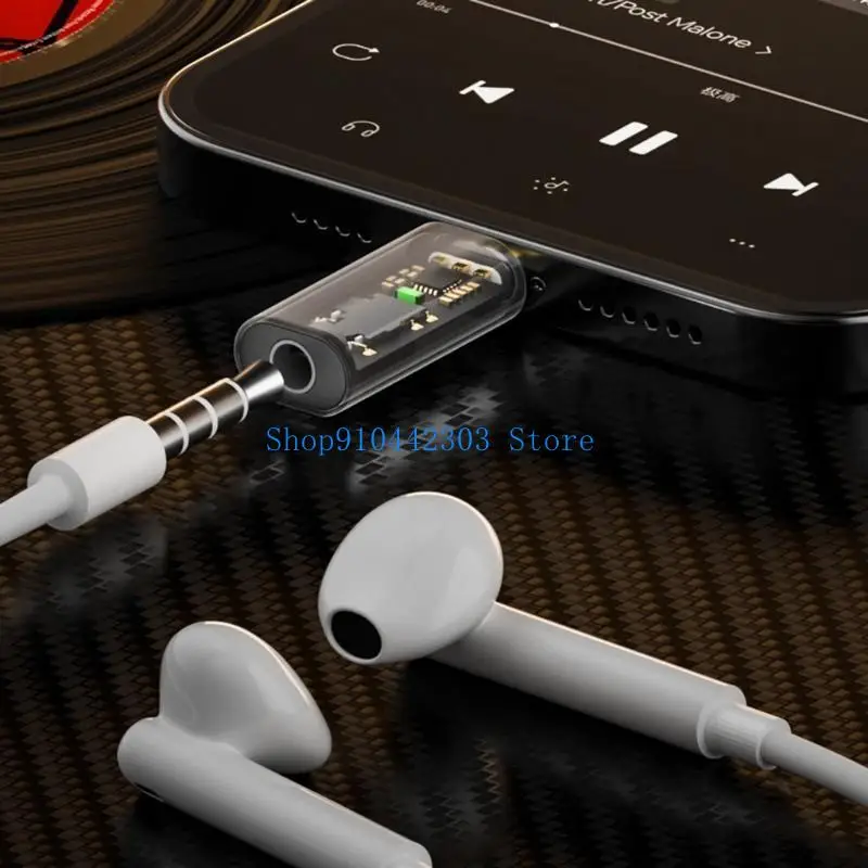 L4MD Facile à utiliser type C à port casque féminin 3,5 mm, avec une puce décodage Connexion fréquence sonore le