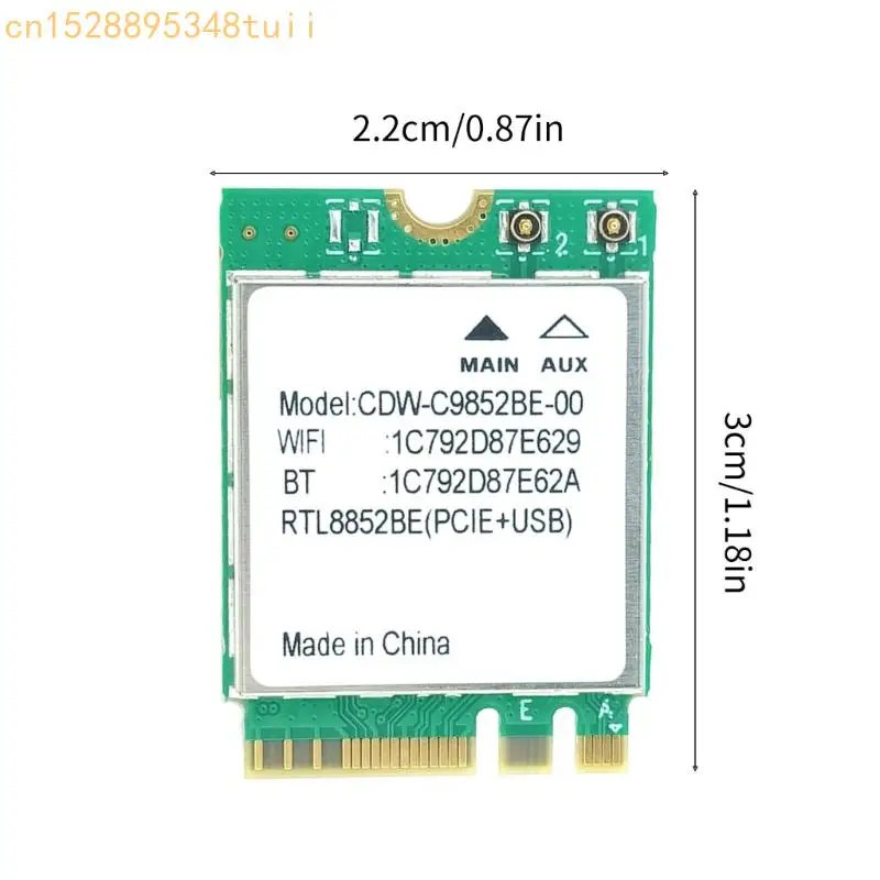 Y4QF M.2 2230 RTL8852BE WiFi 6 Wireless Networking Card Double Band 2.4G/5GHz Bluetooth-compatible 5.2 For Laptop Devices