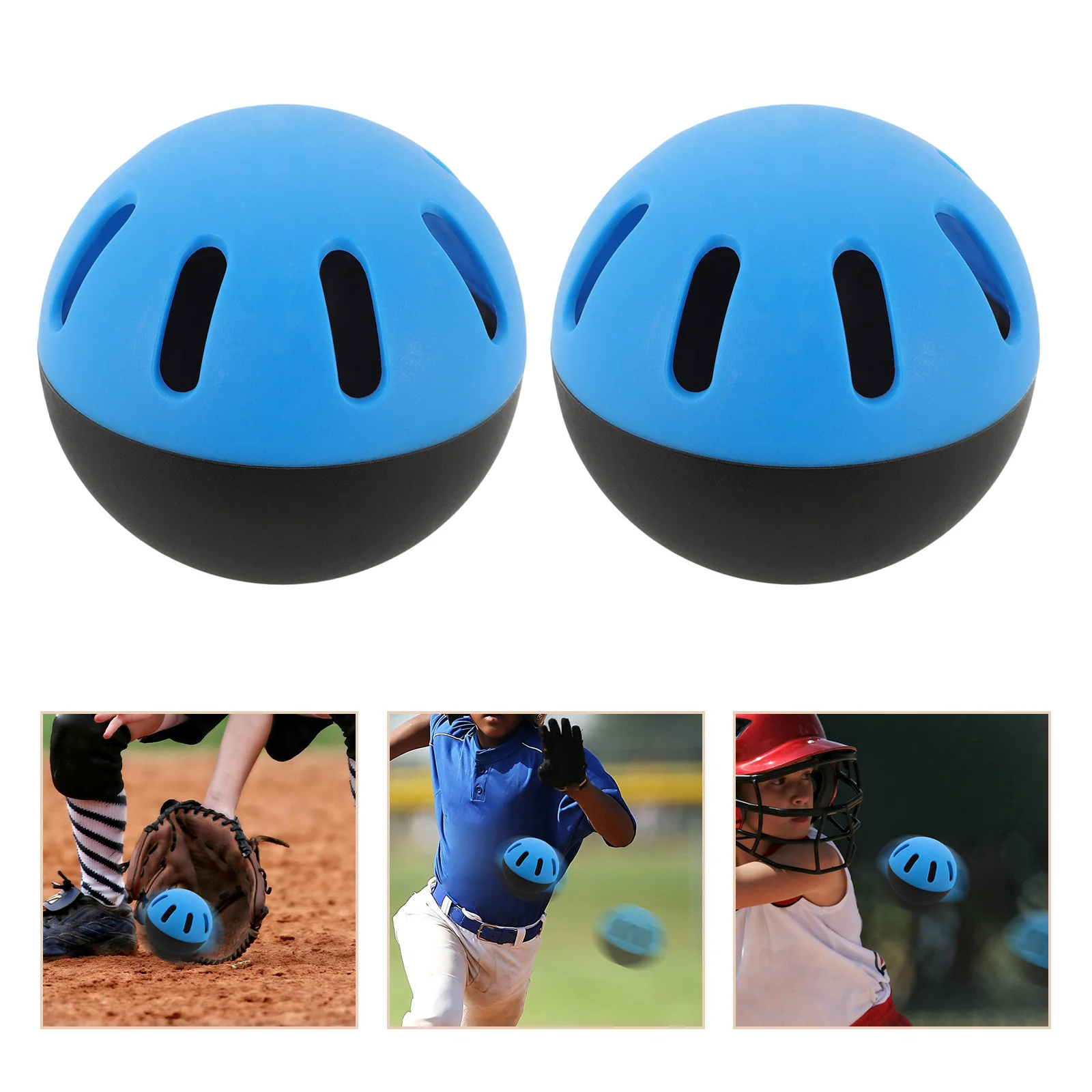 

2pcs Practice Eva Hollow Soft Training For Indoor Outdoor Batting Throwing Lightweight Durable Youth Kids Sports Balls Bulk