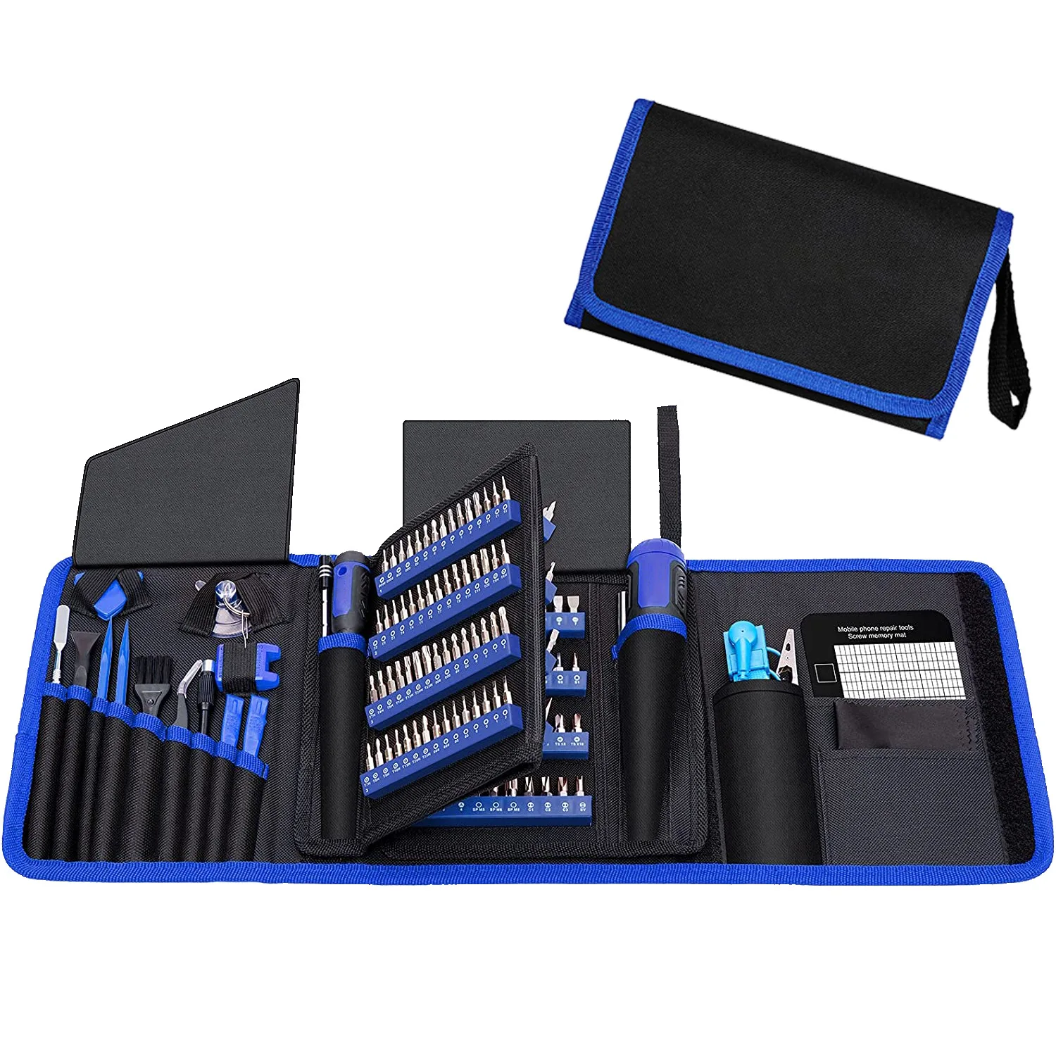 191 in 1 Portable loose-leaf cloth bag screwdriver set with tweezers Multi-batch maintenance Disassembly maintenance tool