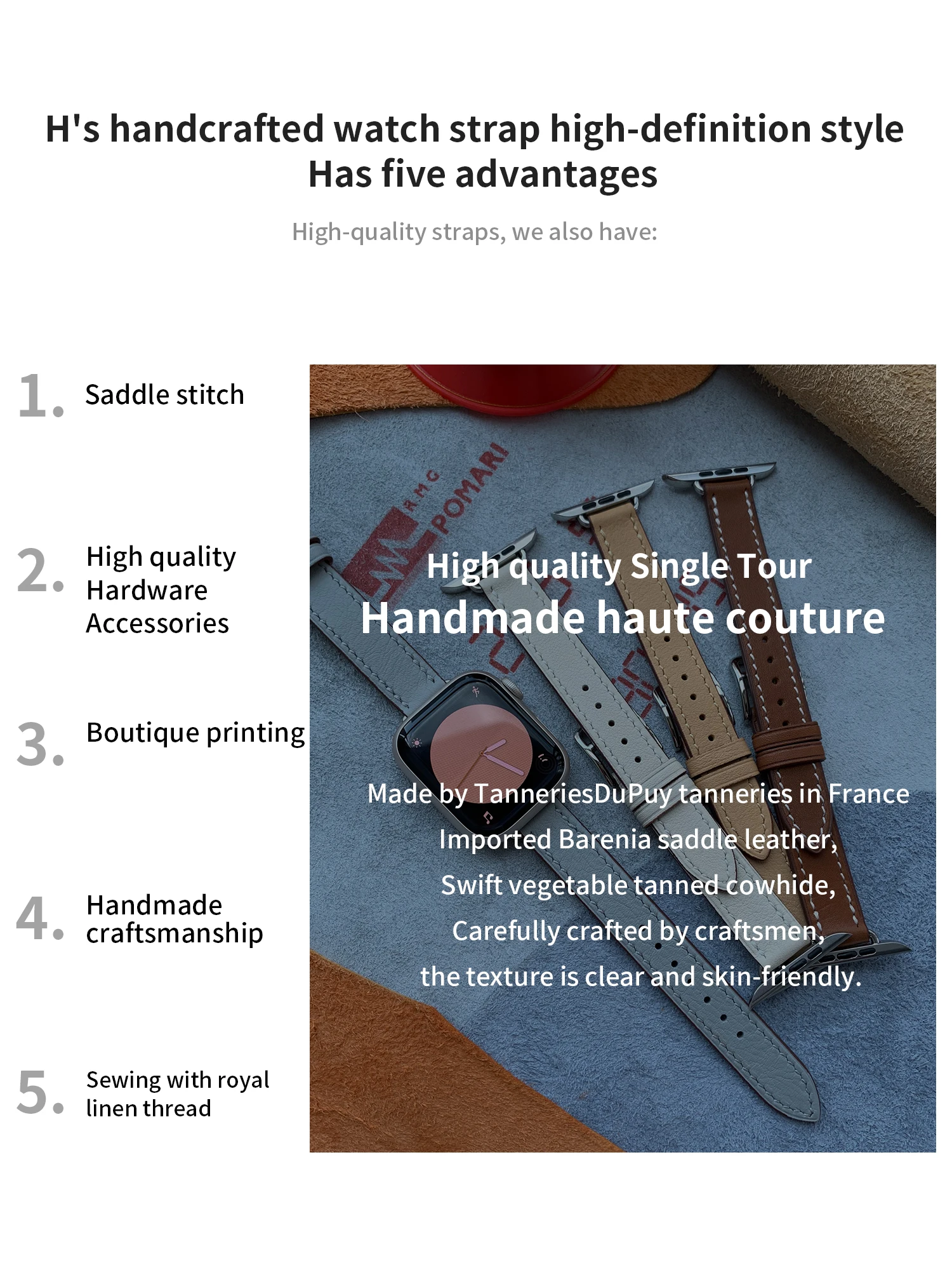 Kebitt Women High Quality Genuine Cow Leather Band For Apple Watch Ultra Series 10 9 8 7 6 Strap Iwatch Bracelet 41MM 42mm 46mm