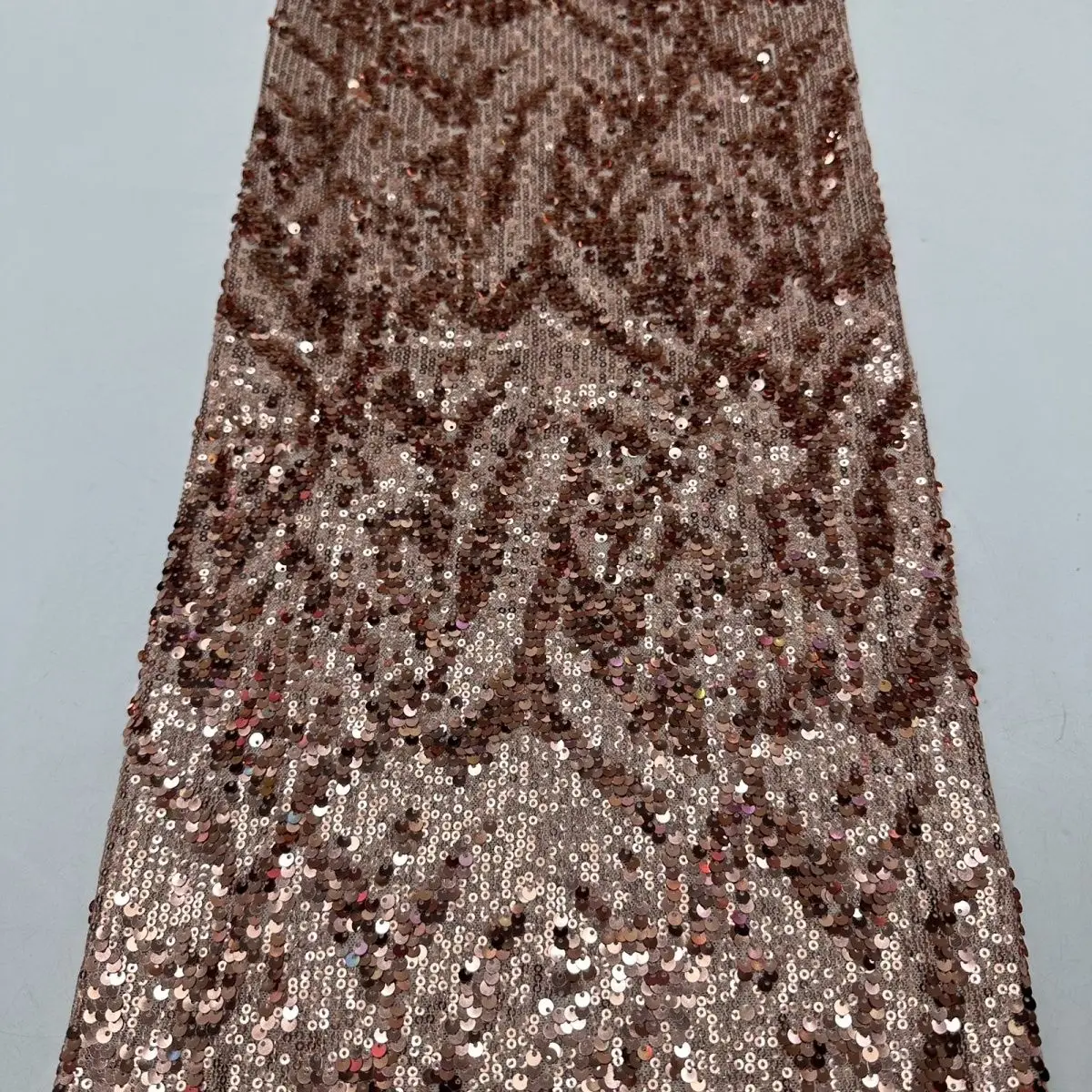 Full Random Sequins Embroidery Lace Mesh Fabric Wedding Dress Long Skirt Stage Attire Party Outfit Trim Sewing By The Yard