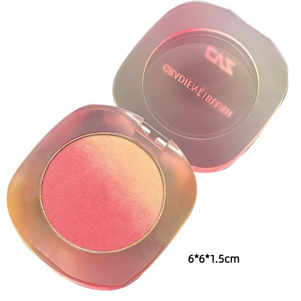 Colorete naranja mate de doble gradiente, rubor Natural resistente al agua para mejillas, paleta de maquillaje de Color expandible de larga duración, maquillaje desnudo