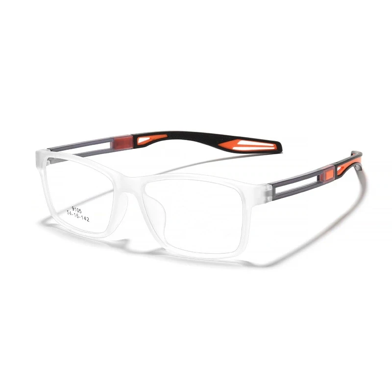 KIZN 스포츠 초경량 패션 스퀘어 근시 안경 프레임 TR90 패션 스포츠 광학 처방 남성 여성 고글 -0.50 ~